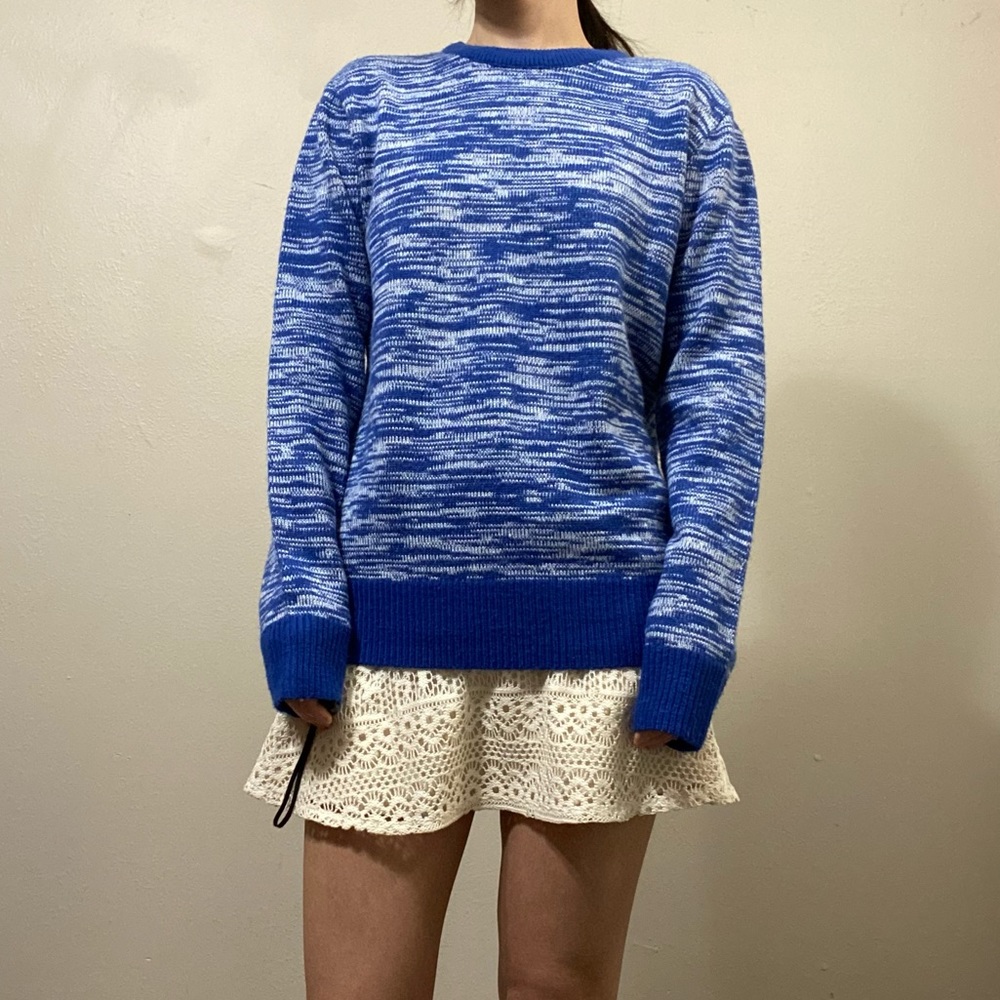 Blue pattern sweater
